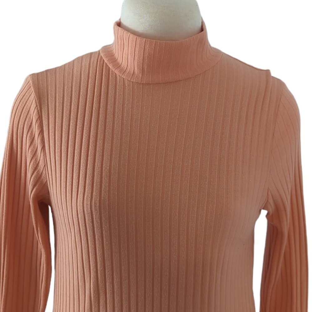 Topshop Ribbed Mock Neck Knit Top - Picture 4 of 4